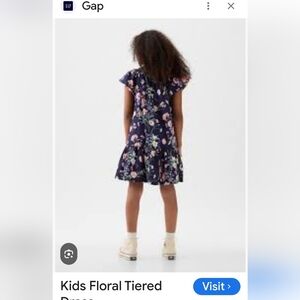 Gap Kids Girls Navy Blue Floral Print Size M/8